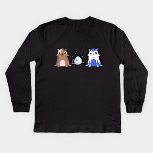 CryptoKitties - 2 Cats and Egg Kids Long Sleeve T-Shirt